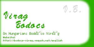 virag bodocs business card